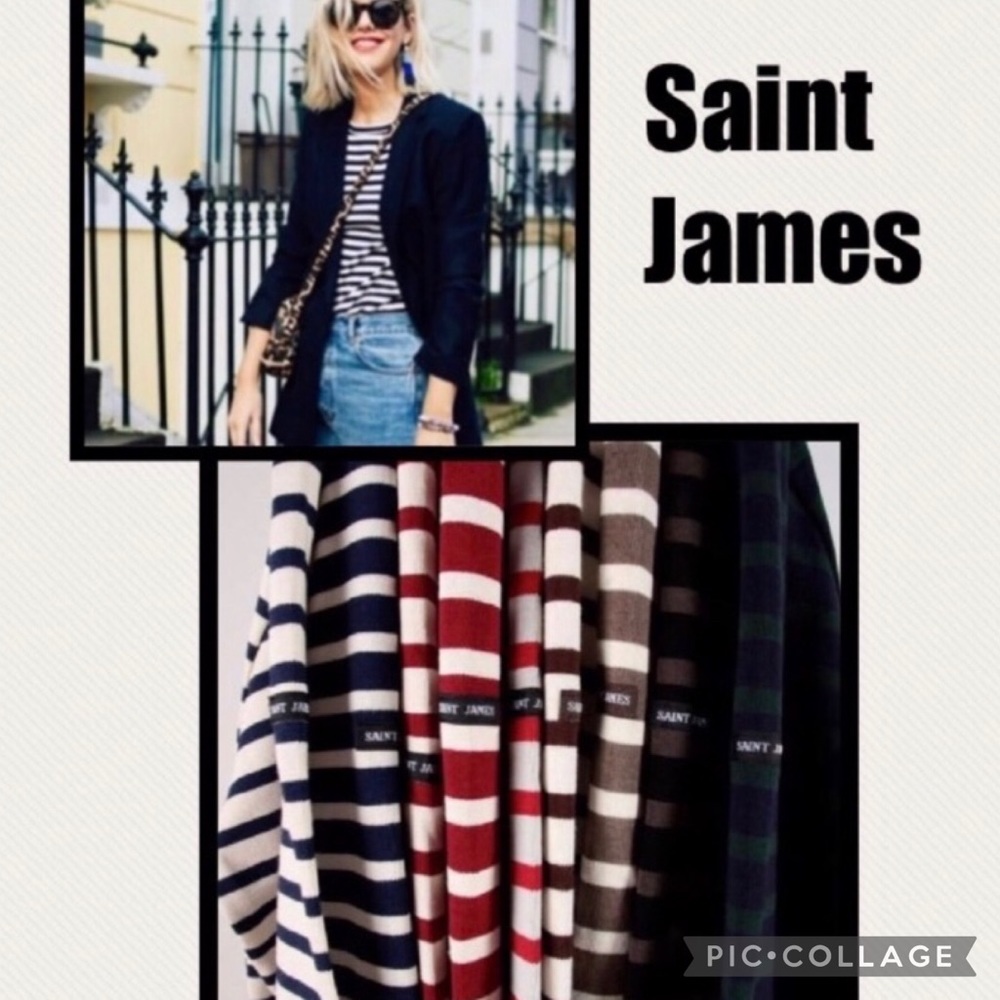 Saint James LATELIER Striped 3/4 Sleeve Sailor Top